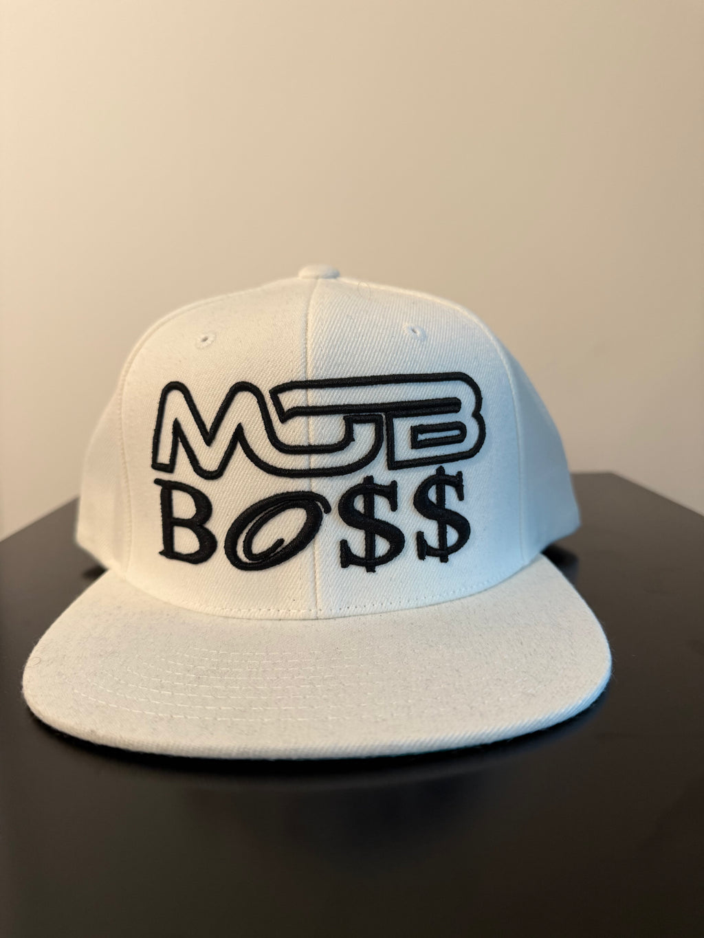 Mob Boss White Mesh Snapback Hat