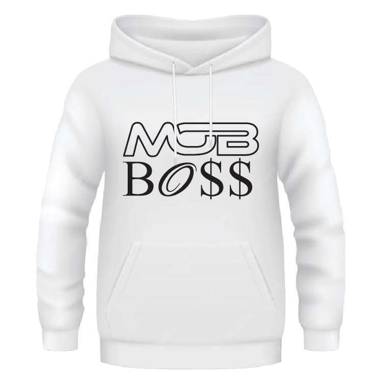 Mob Boss White Hoodie